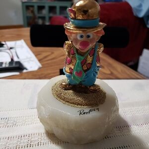 Vintage 1989 Ron Lee World of Clowns "Pudge" Retired 24 KT Gold